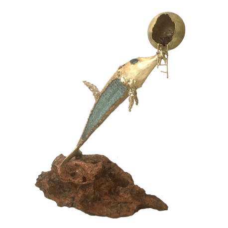 Lamp sculpture Dolphin 001L