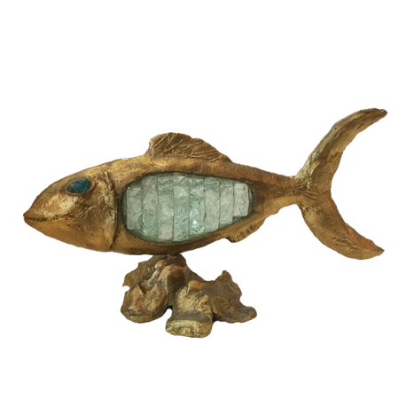 Bronze & Glass Fish 005