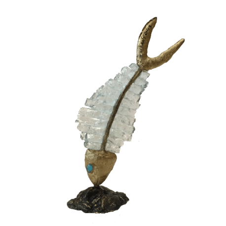 Bronze & Glass Fish 008